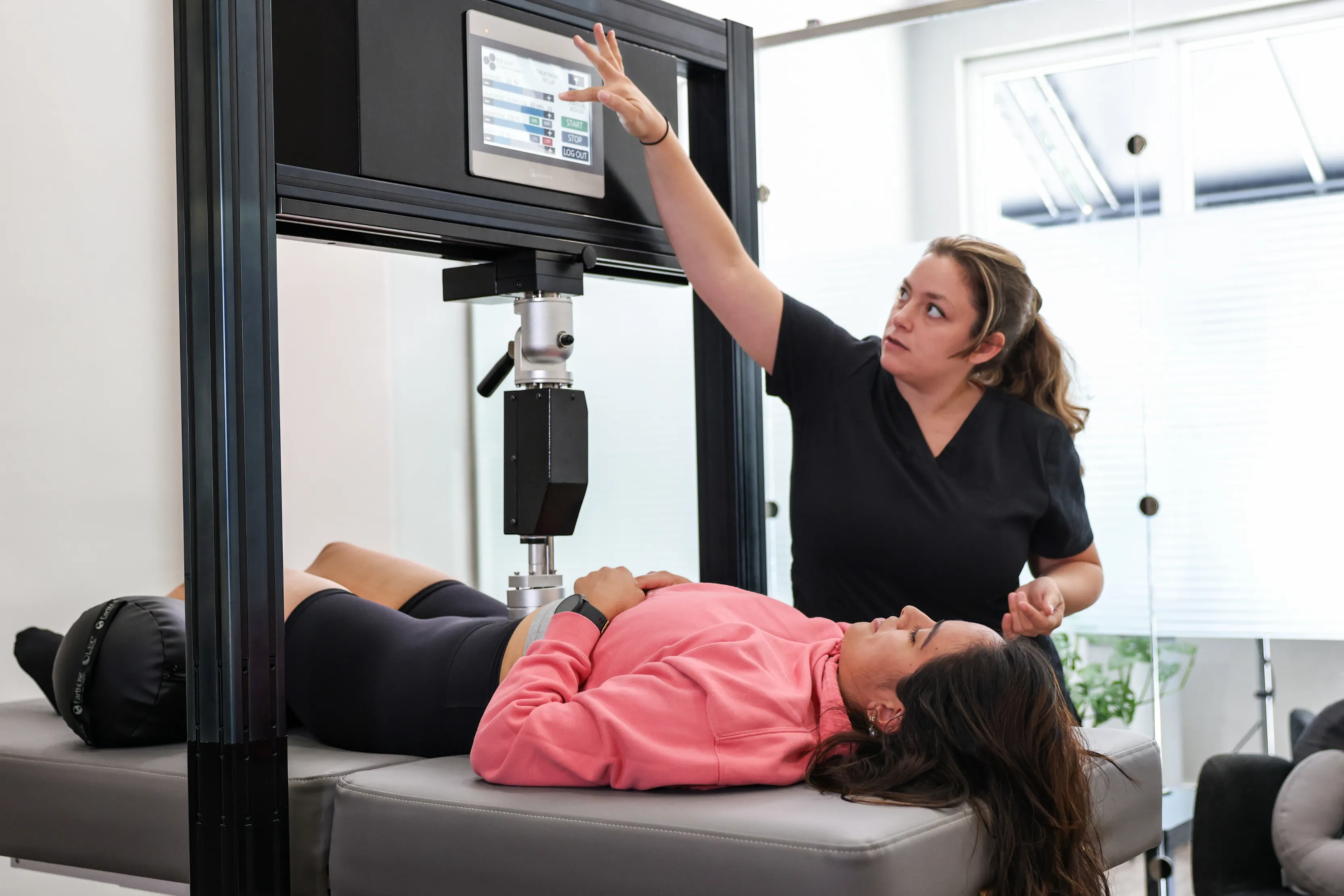 Robotic therapy rehabilitation session at TheraMax Miami